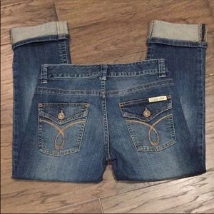 CALVIN KLEIN Cuffed Cropped Jeans